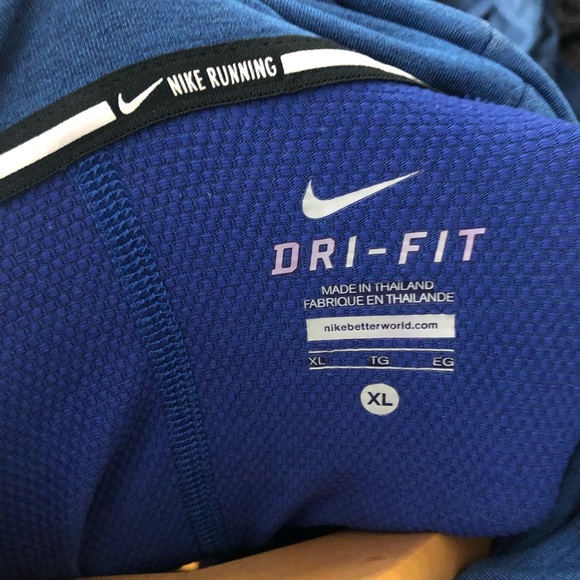 Nike Sprint Fleece Women's Running Long Sleeve Top Size XL Blue 627001-439 - Picture 9 of 11